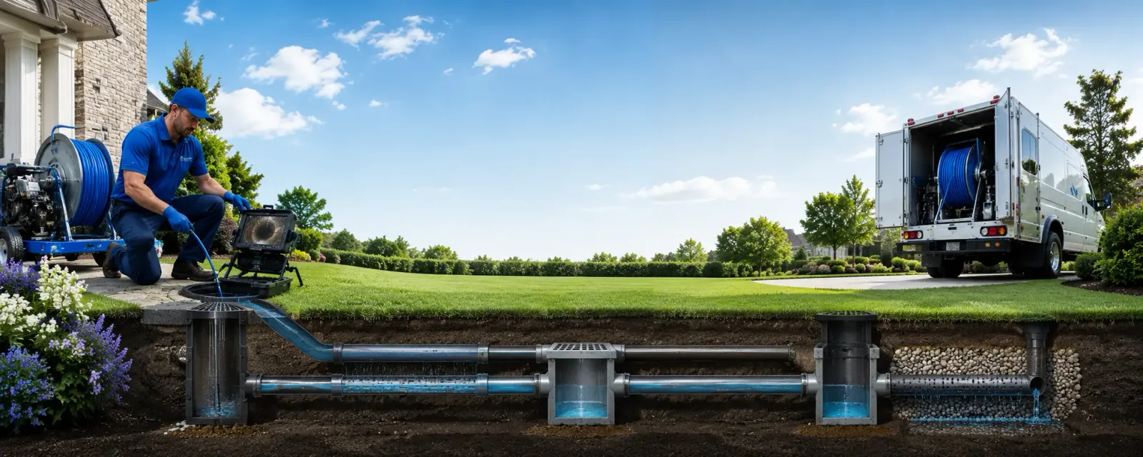 Outdoor drain cleaning information for Montgomery, IL
